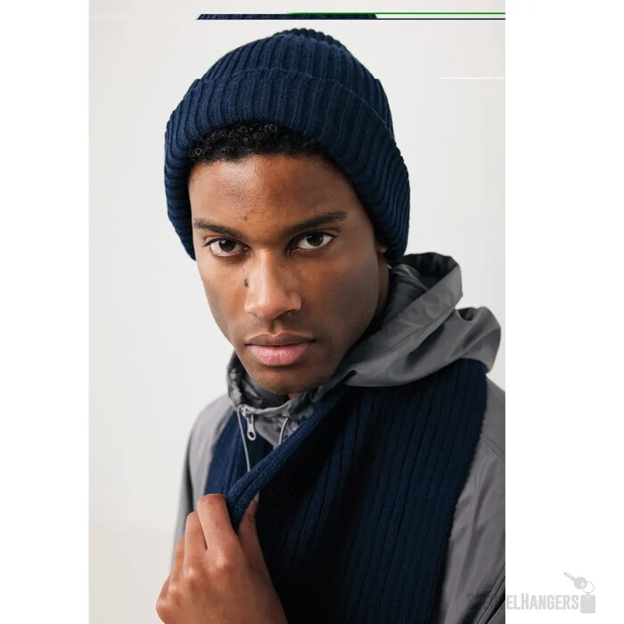 Impact AWARE™ Polylana® dubbel gebreide sjaal 180x25cm donkerblauw