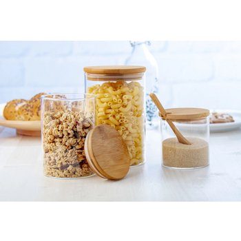 Momomi Glazen Voorraadpot Wit