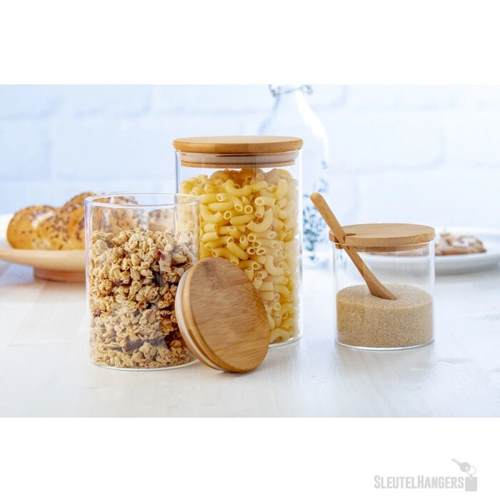 Momomi Glazen Voorraadpot Wit