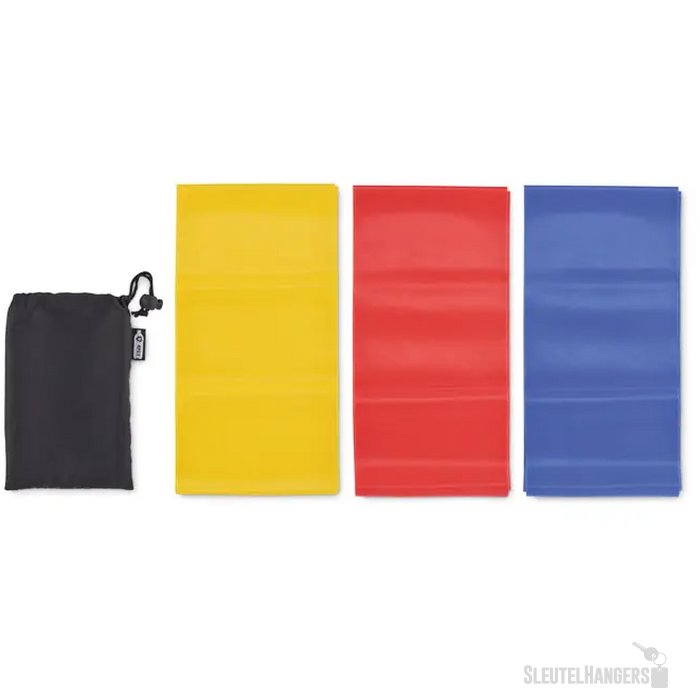 Set van 3 tpe fitness banden Top fit zwart