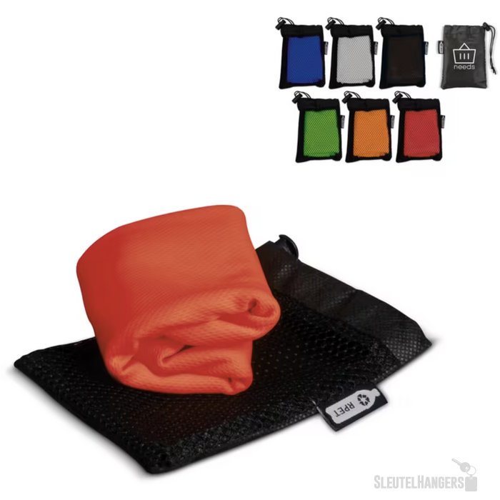 RPET koelhanddoek in zakje Rood