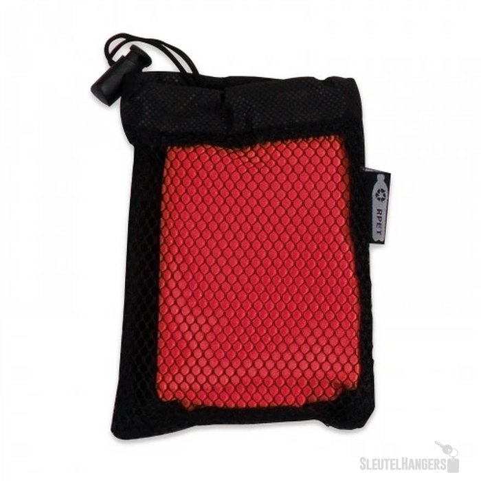 RPET koelhanddoek in zakje Rood