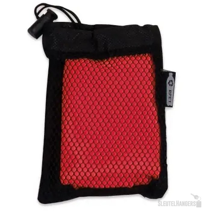 RPET koelhanddoek in zakje Rood