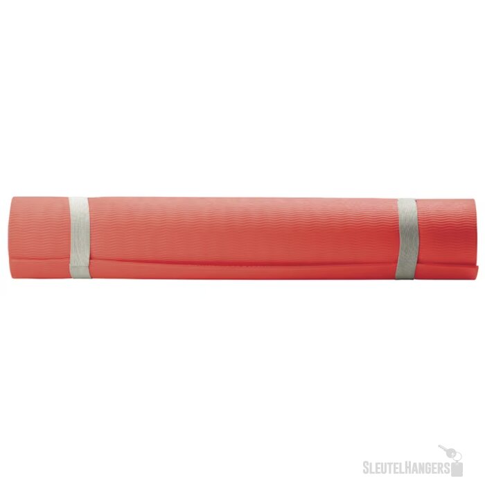 Fitness yogamat met draagtas rood