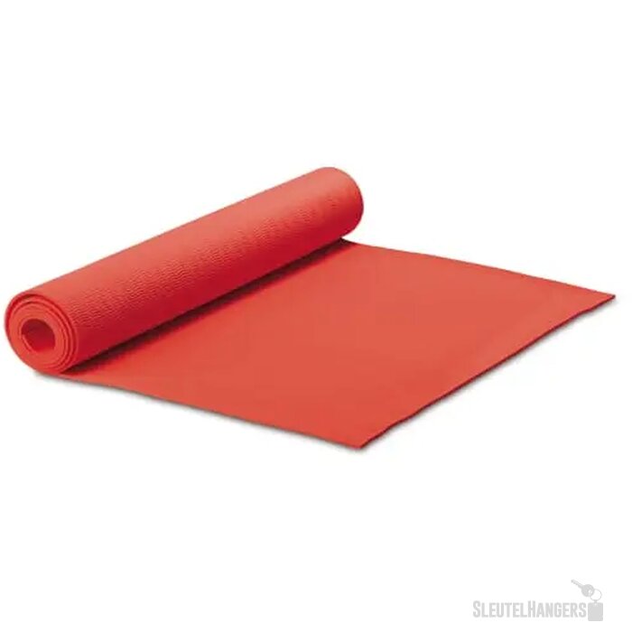 Fitness yogamat met draagtas rood