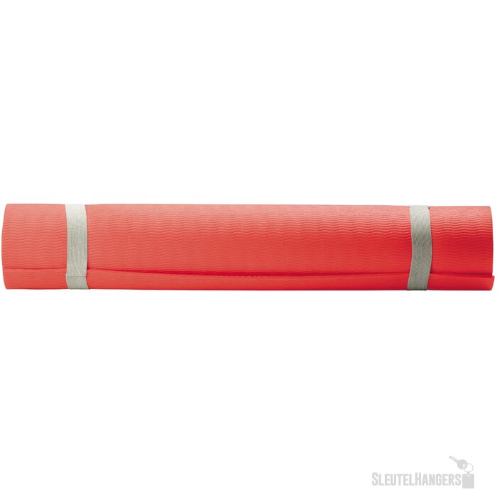 Fitness yogamat met draagtas rood