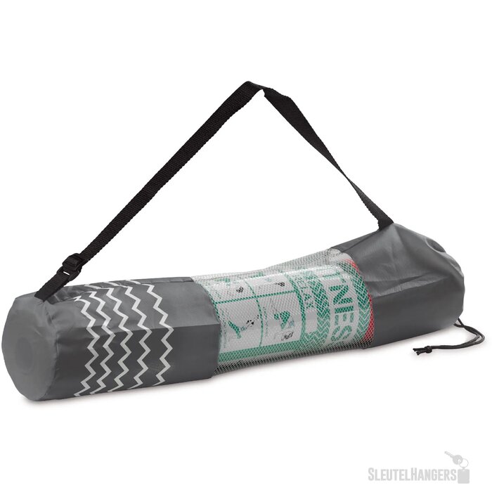 Fitness yogamat met draagtas rood