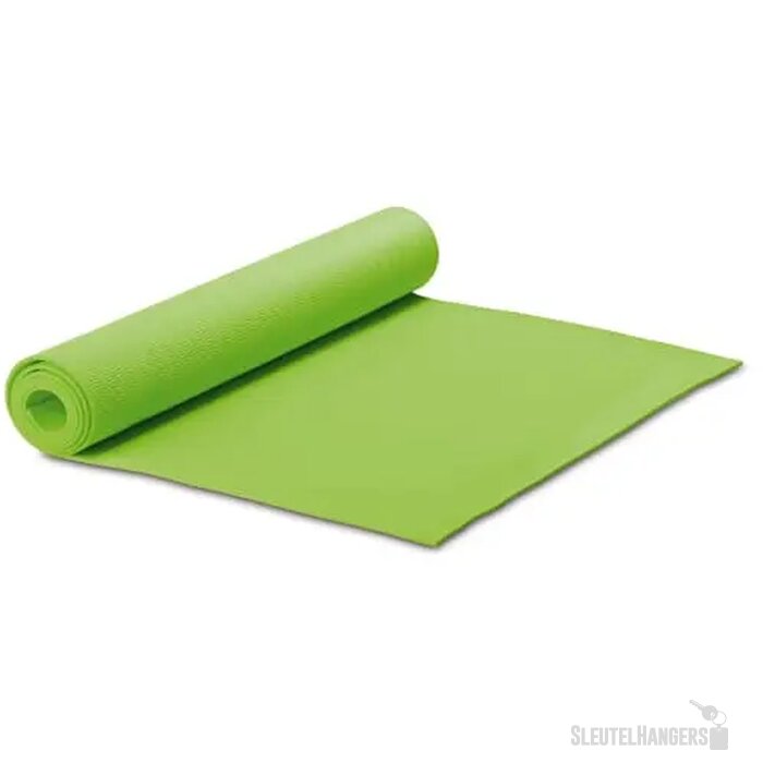 Fitness yogamat met draagtas licht groen
