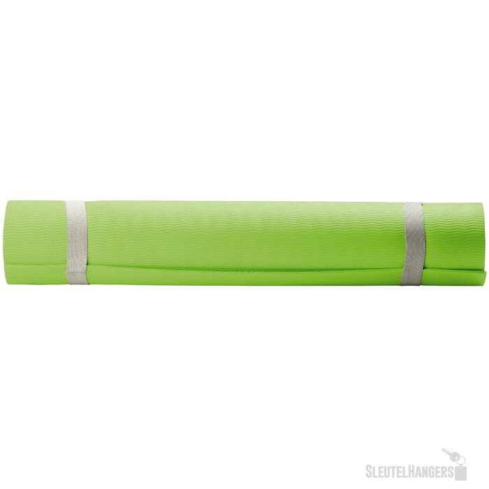 Fitness yogamat met draagtas licht groen