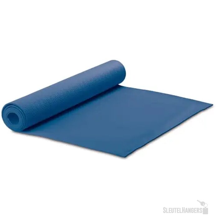 Fitness yogamat met draagtas donker blauw
