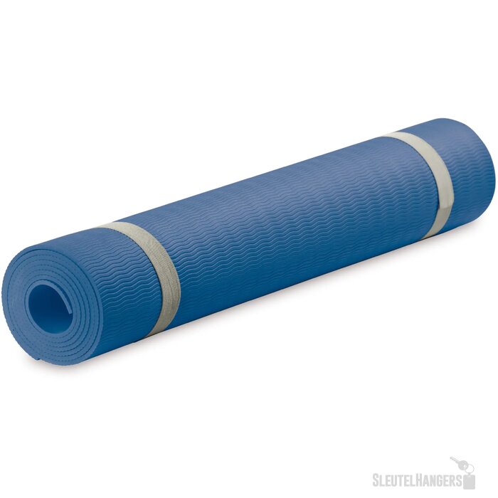 Fitness yogamat met draagtas donker blauw
