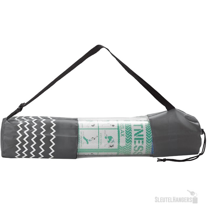 Fitness yogamat met draagtas donker blauw