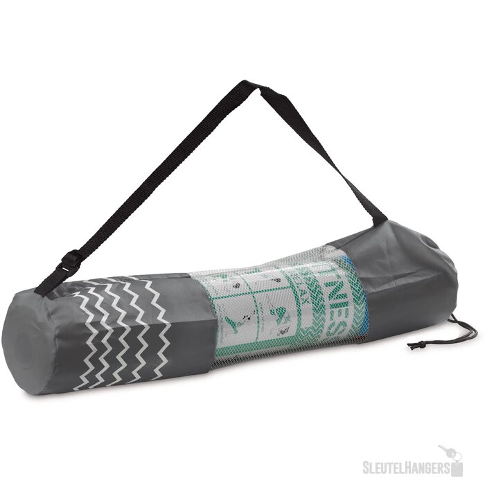 Fitness yogamat met draagtas donker blauw