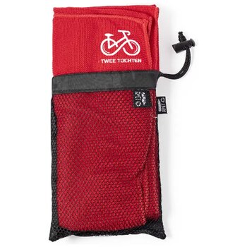 RPET sporthanddoek in draagtasje Rood