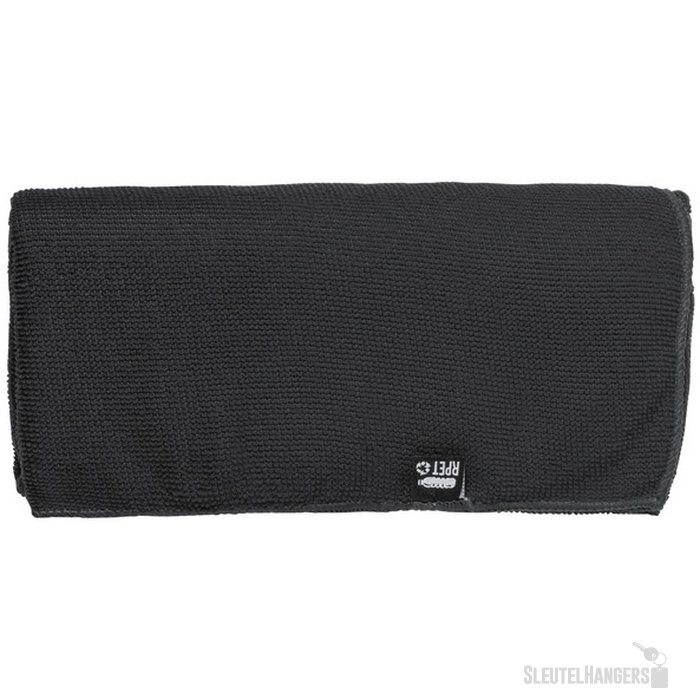 RPET sporthanddoek in draagtasje Zwart