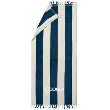 VINGA Valmer strand handdoek donkerblauw, wit VINGA Valmer strand handdoek donkerblauw, wit