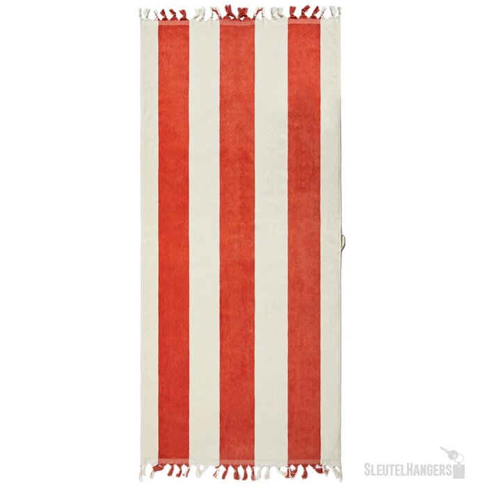 VINGA Valmer strand handdoek rood, wit