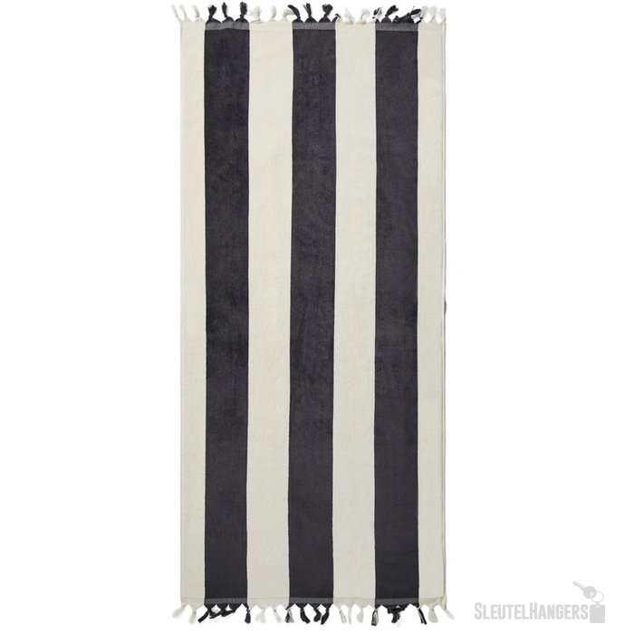 VINGA Valmer strand handdoek zwart, wit