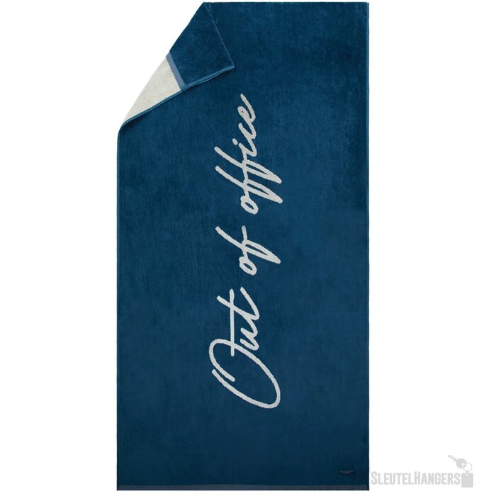 Vinga Lounge stoel handdoek donkerblauw, wit