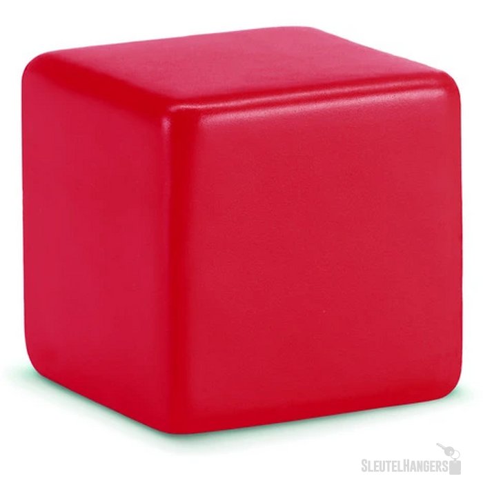 Stressbal vierkant Rood