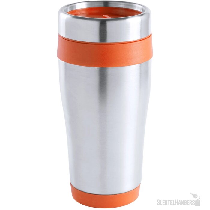 Goedkope thermosbeker (450 ml) Oranje