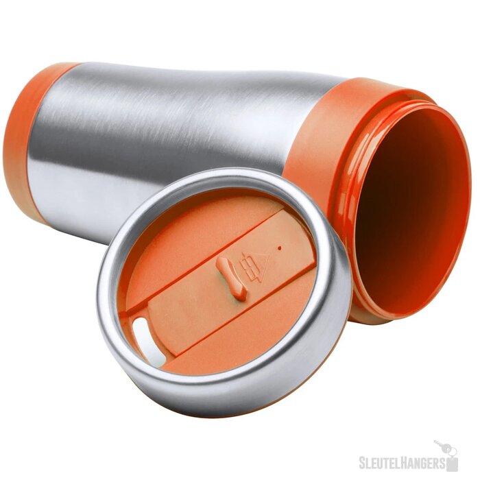 Goedkope thermosbeker (450 ml) Oranje