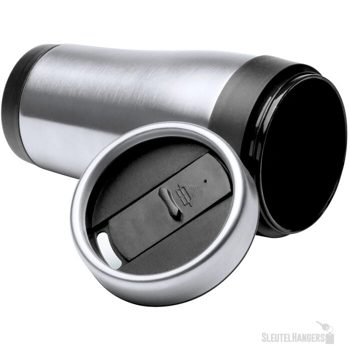 Goedkope thermosbeker (450 ml) Zwart