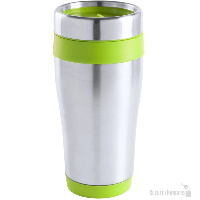 Goedkope thermosbeker (450 ml) Limoengroen