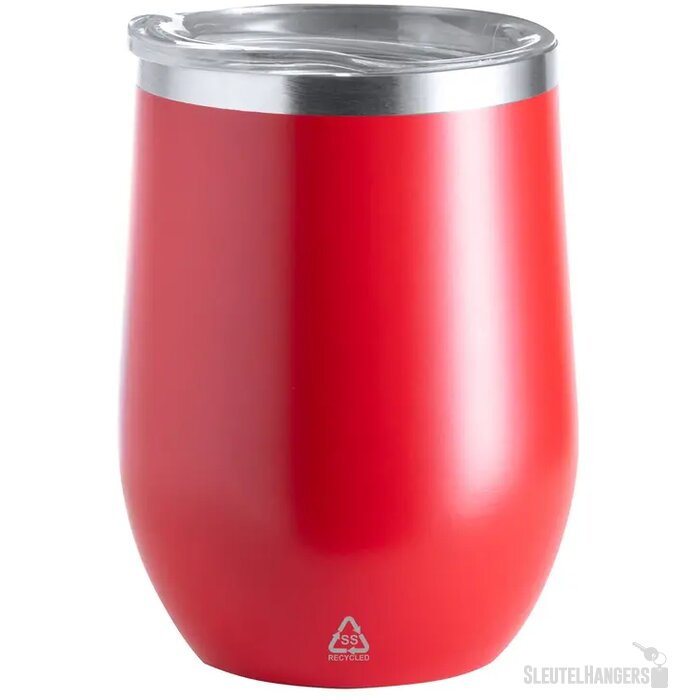 Gerecyclede RVS thermosbeker (350 ml) Rood