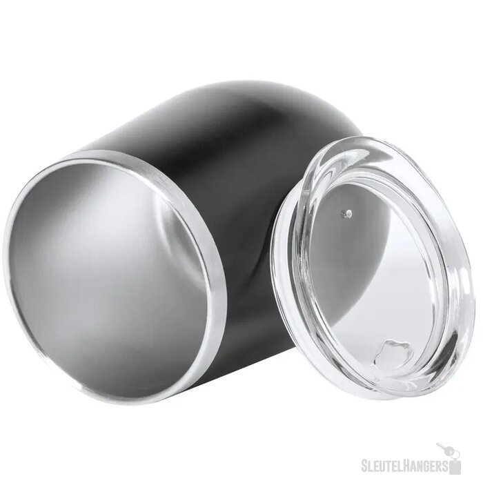 Gerecyclede RVS thermosbeker (350 ml) Zwart