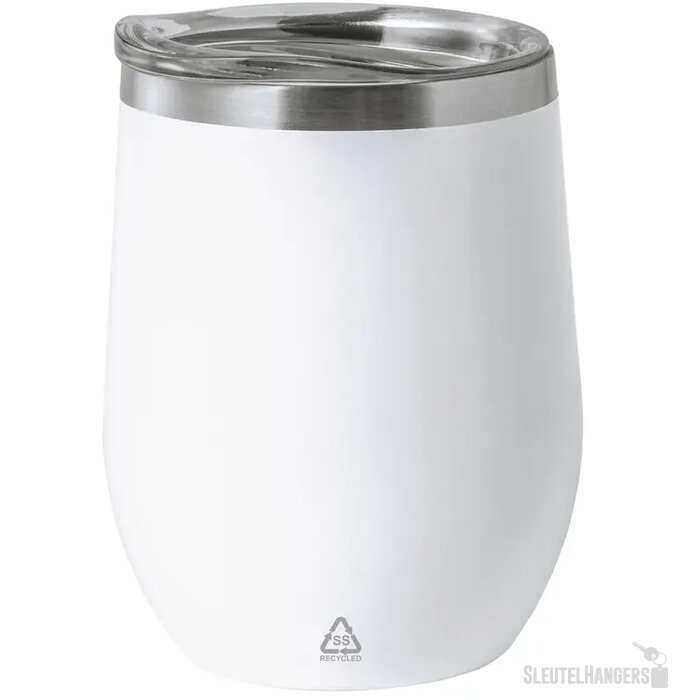 Gerecyclede RVS thermosbeker (350 ml) Wit