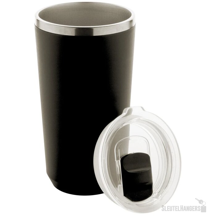 RVS thermosbeker (500 ml) Zwart