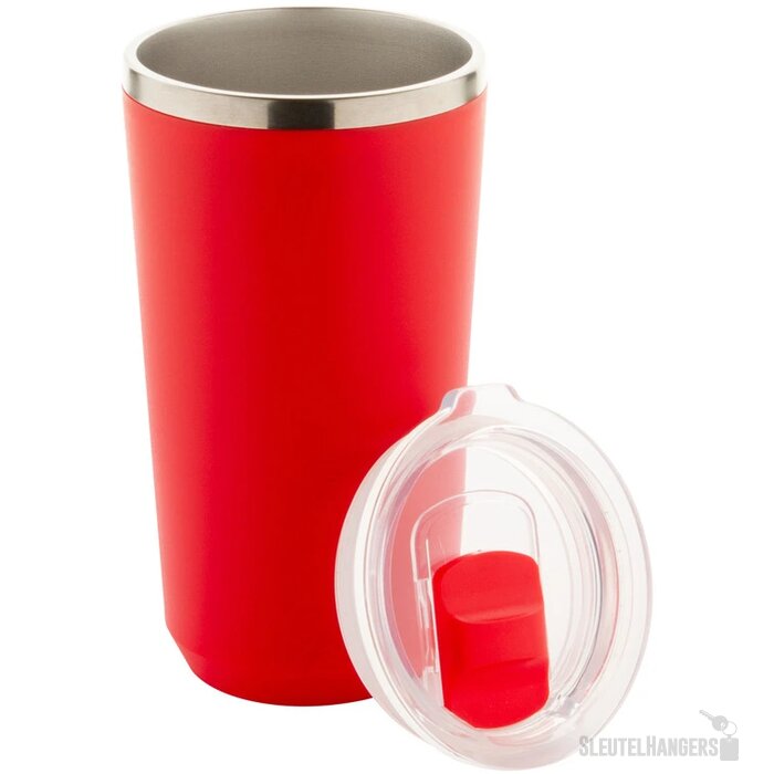 RVS thermosbeker (500 ml) Rood
