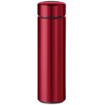 RVS thermosfles met theezeef (425 ml) Rood