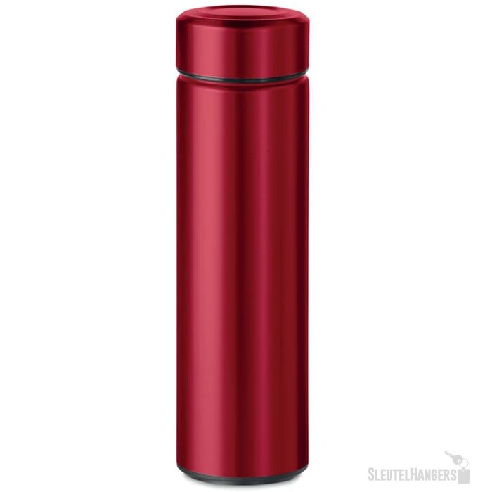 RVS thermosfles met theezeef (425 ml) Rood