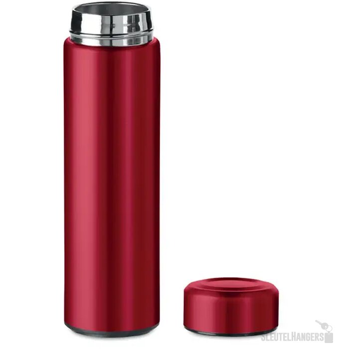 RVS thermosfles met theezeef (425 ml) Rood 425 ml