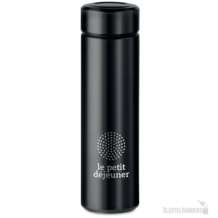 RVS thermosfles met theezeef (425 ml) Zwart 425 ml