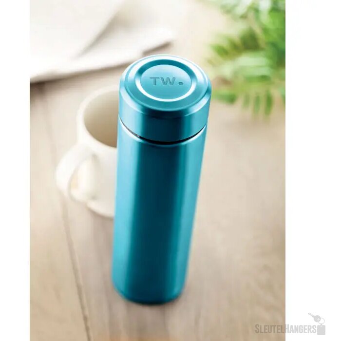 RVS thermosfles met theezeef (425 ml) Turquoise 425 ml