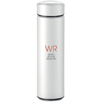 RVS thermosfles met theezeef (425 ml) Wit