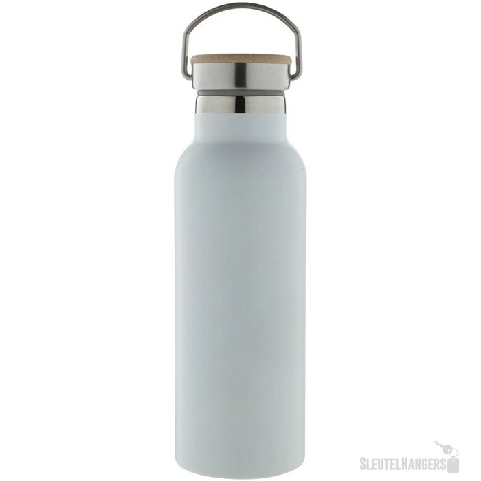 Thermosfles met bamboe deksel (500 ml) Wit