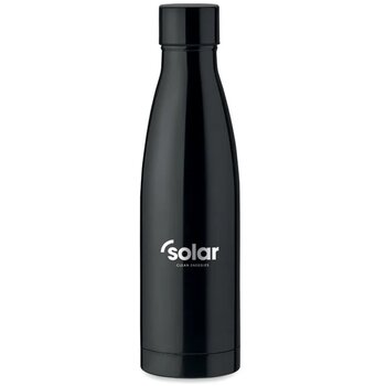 Koper geïsoleerde thermosfles (500 ml) Zwart