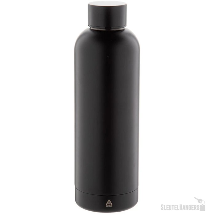 Gerecyclede RVS thermosfles (500 ml) Zwart