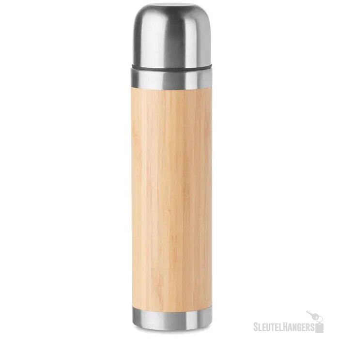 RVS thermosfles met bamboe (400 ml) Bruin 400 ml