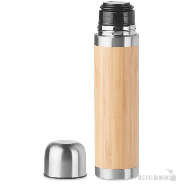 RVS thermosfles met bamboe (400 ml) Bruin 400 ml