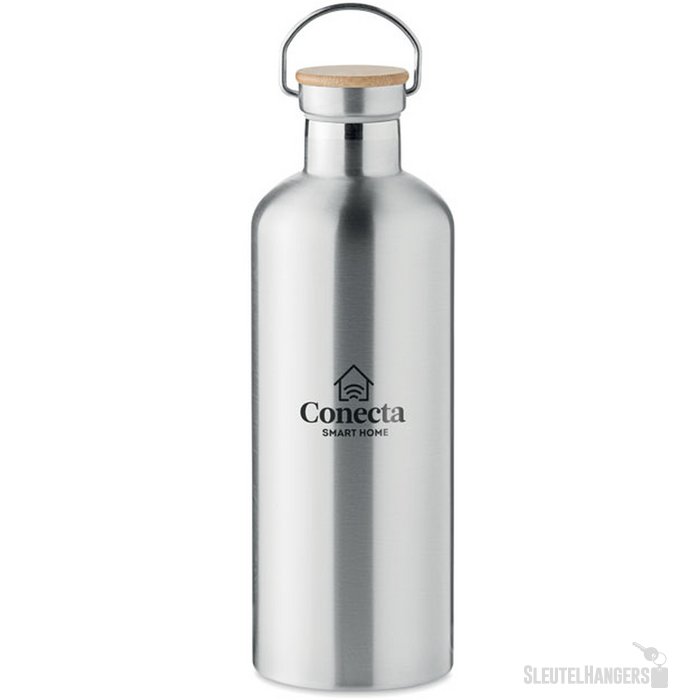 Grote thermosfles met handvat (1500 ml) Zilver