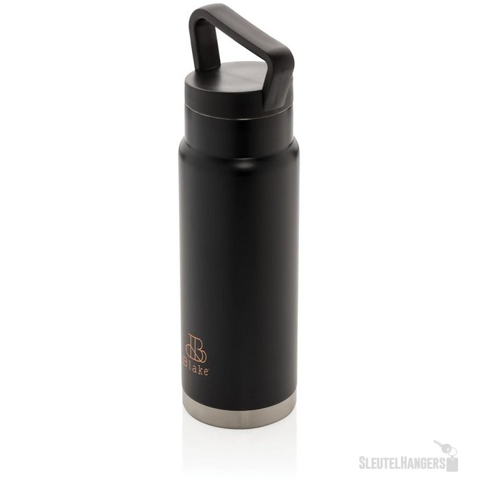 On-the-go thermosfles met handvat (650 ml) Zwart