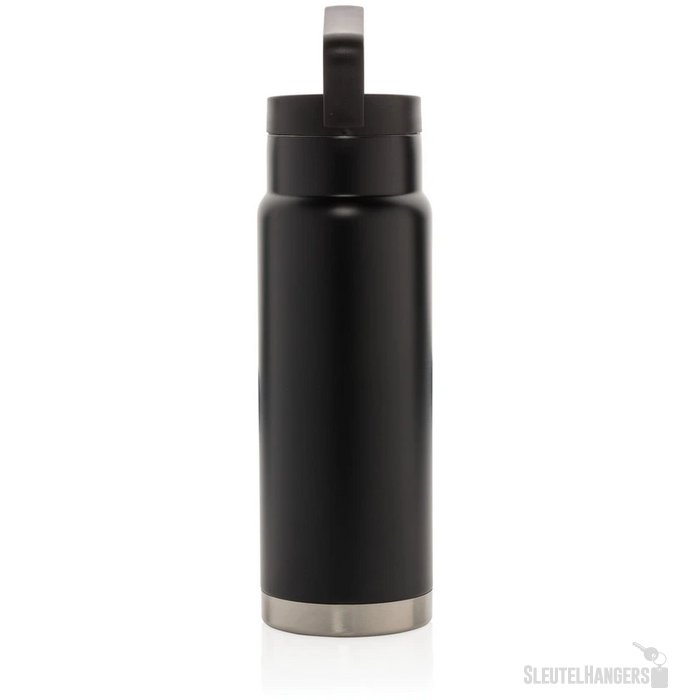 On-the-go thermosfles met handvat (650 ml) Zwart