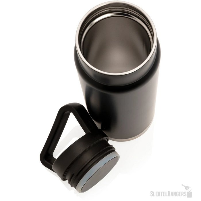 On-the-go thermosfles met handvat (650 ml) Zwart