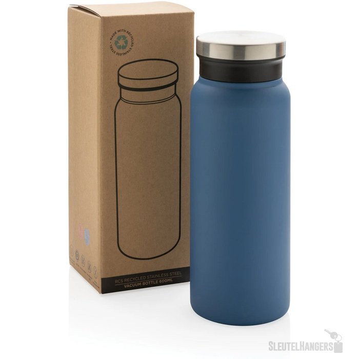 RCS gerecycled RVS vacuümfles (600 ml) Blauw