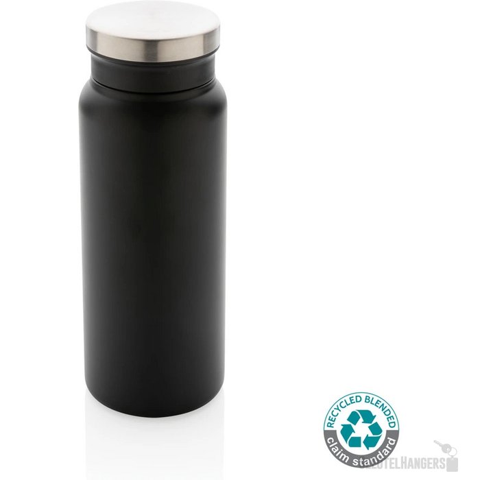 RCS gerecycled RVS vacuümfles (600 ml) Zwart
